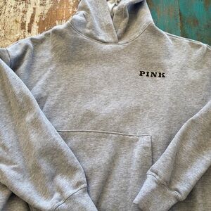 PINK Victoria's Secret Gray Logo Hoodie